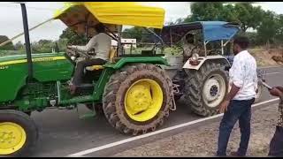 John Deere 5042D vs Farmtrac 45 tractor tochan competition #sayla #jalore #rajasthan screenshot 4