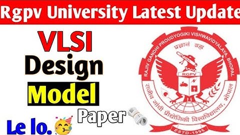 VLSI Design model paper 🗞️ le lo || Rgpv EC-7th semester students jaldi dekho
