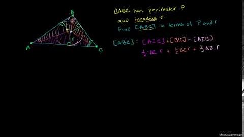Inradius perimeter and area