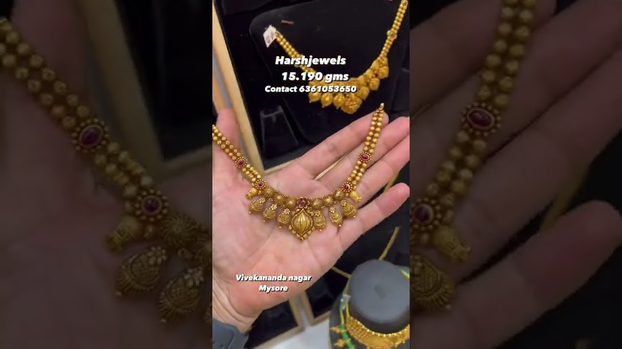 new latest simple beautiful antique gold necklace design for womens,brides