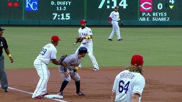 Beltre playfully nudges Altuve at third base
