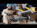 Making a New Round Axle Beam for Trailer || Machining and Welding Trailer Axle Beam