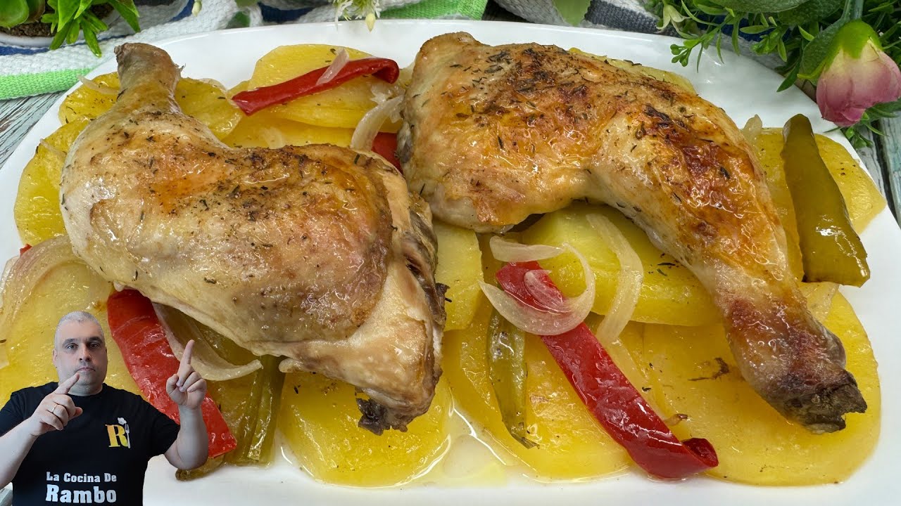 😎 Pollo al Horno Asado con Patatas - Receta muy Fácil, Económica y Abundante 🤩 BRUTAL