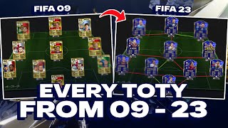 EVERY TEAM OF THE YEAR (TOTY) FROM FIFA 09 TO FIFA 23!