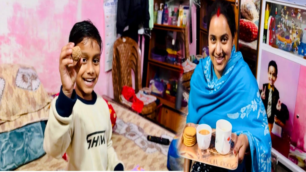 ছেলের কিছু পছন্দের জিনিস কিনে নিয়ে আসলাম।বাড়ি এসে গরম গরম চা-বিস্কুট খেতে খেতে আড্ডা | familyvlog 