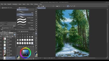 Drawing Trees | Landscape Study | Clip Studio Paint | Hamabe Arts