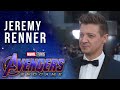 Jeremy Renner talks prepping as Hawkeye for Avengers: Endgame at the World Premiere