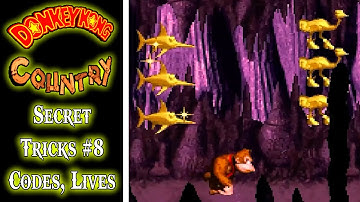 Donkey Kong Country (SNES) - Secret Tricks #8, All Cheat Codes and Infinite Lives