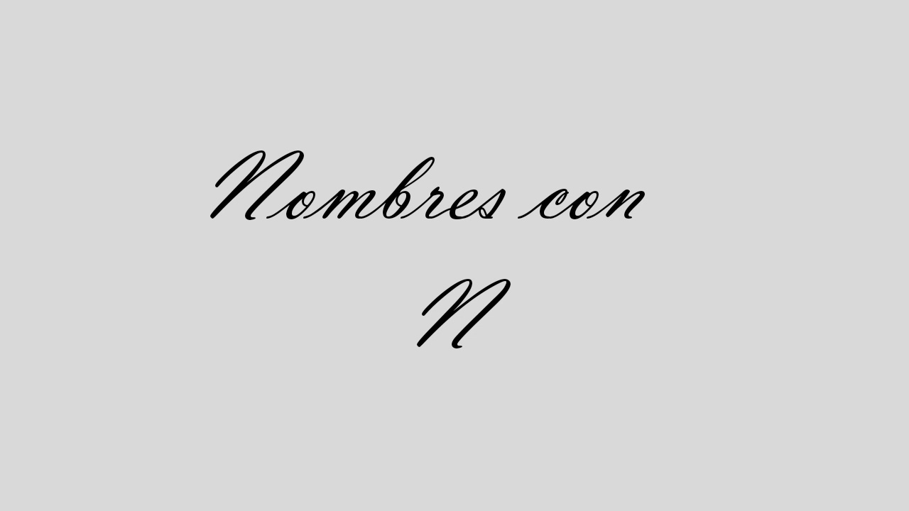 Nombres con N YouTube