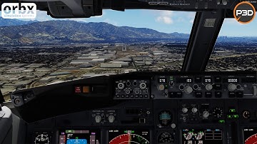 P3D V5.2 HD | 737 vs 1768m runway | Arrival into Burbank | Southwest 737