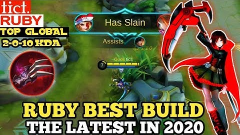 RUBY BEST BUILD IN 2020 | TOP GLOBAL RUBY tict. - MOBILE LEGENDS