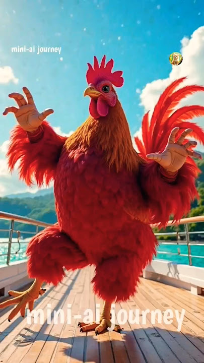 Funny chicken dance video 💃🐓😅 #chicken #funny #rooster #ai