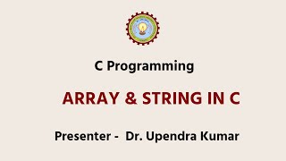 C Programming | Array And String In C Part-01 (1)