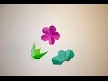 【折り紙 作り方】松竹梅(梅) ~平面/飾り~|2D Paper Plum /DIY-Tutorial