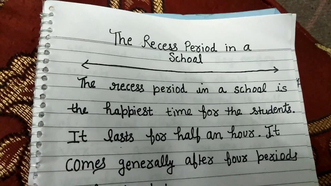 essay on school recess