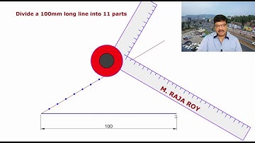 Engineering Drawing - Dividing a line into equal parts