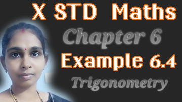 10th Maths Example 6.4  Chapter 6 Trigonometry annie and aksi