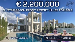 5 star beach front resort villas for sale in Paphos, Cyprus