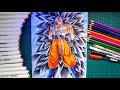 How to draw goku super saiyan infinity full body  dragonball