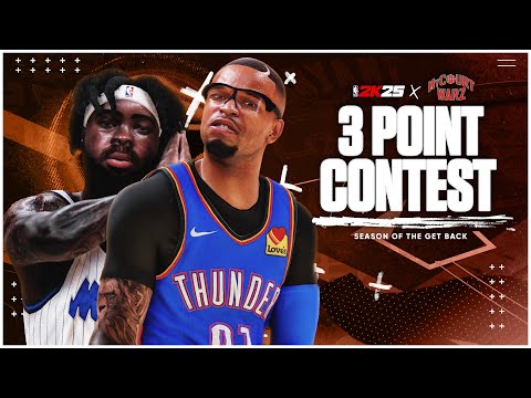 #NBA2K25 MyCOURT Open Runs - INTENSE 3 Point Contest! (Ranked Diff) | Thunder Vs. Magic (2v2)