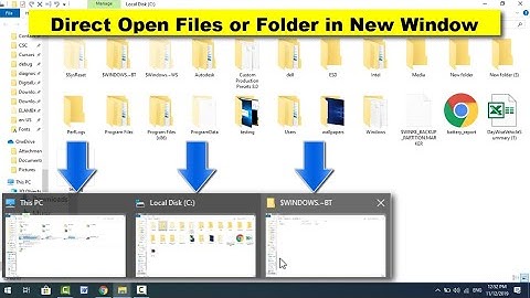 How to Open Each Files or Folder Direct in New Window on Windows 10 File Explorer