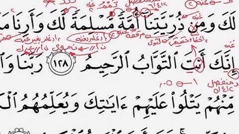 سورة البقرة (21 ) = (127 - 134 ) = ( مع شرح أحكام التجويد)