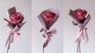 3 ways to wrap rose bouquet/ Flowers wrapping tutorial