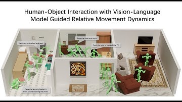 Human-Object Interaction with Vision-Language ModelGuided Relative Movement Dynamics