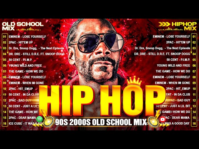 TOP OLD SCHOOL HIP HOP Ice Cube, Snoop Dogg,2Pac , Eminem, Dr. Dre