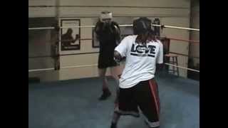 Angel Gladney Spars With Anna Crutchfield At The White Rock Boxing Gym