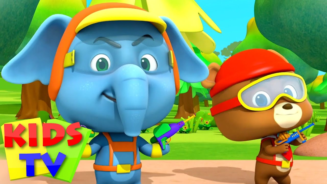 Paintball kamp | Animerte videoer for barn | Morsomme tegneserier | Kids Tv Norsk | Barnehage