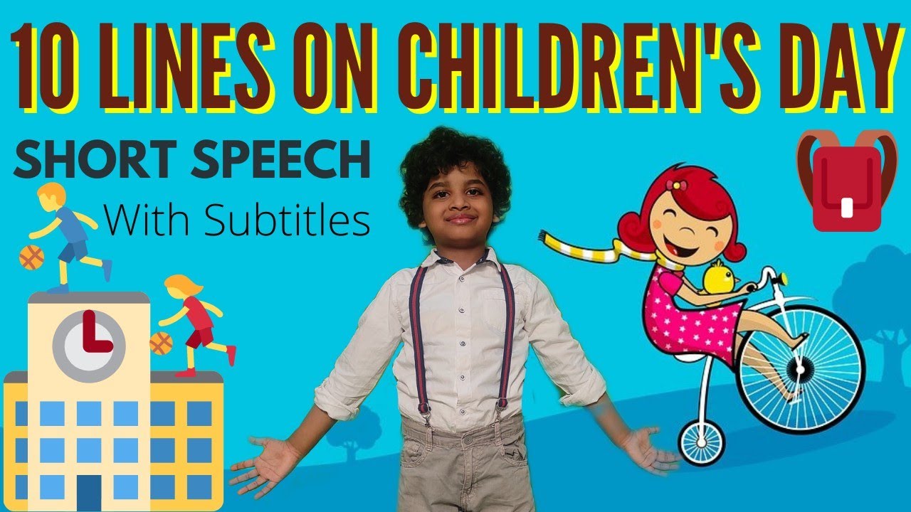 10 Lines on Children's day || Children's day Short Speech - YouTube
