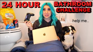 LOCKED IN MY BATHROOM FOR 24 HOURS CHALLENGE