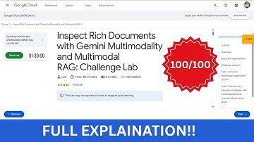 Inspect Rich Documents with Gemini Multimodality and Multimodal RAG: Challenge Lab | GSP520