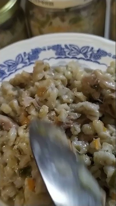 Каша перловая с мясом. Домашние консервы. - YouTube