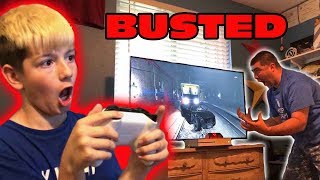 Kid Temper Tantrum Steals TV To Play GTA 5 In His Bedroom - Grounded!