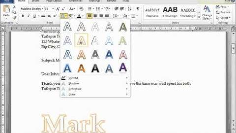 How to Best Use Text Effect in Microsoft Word 2010