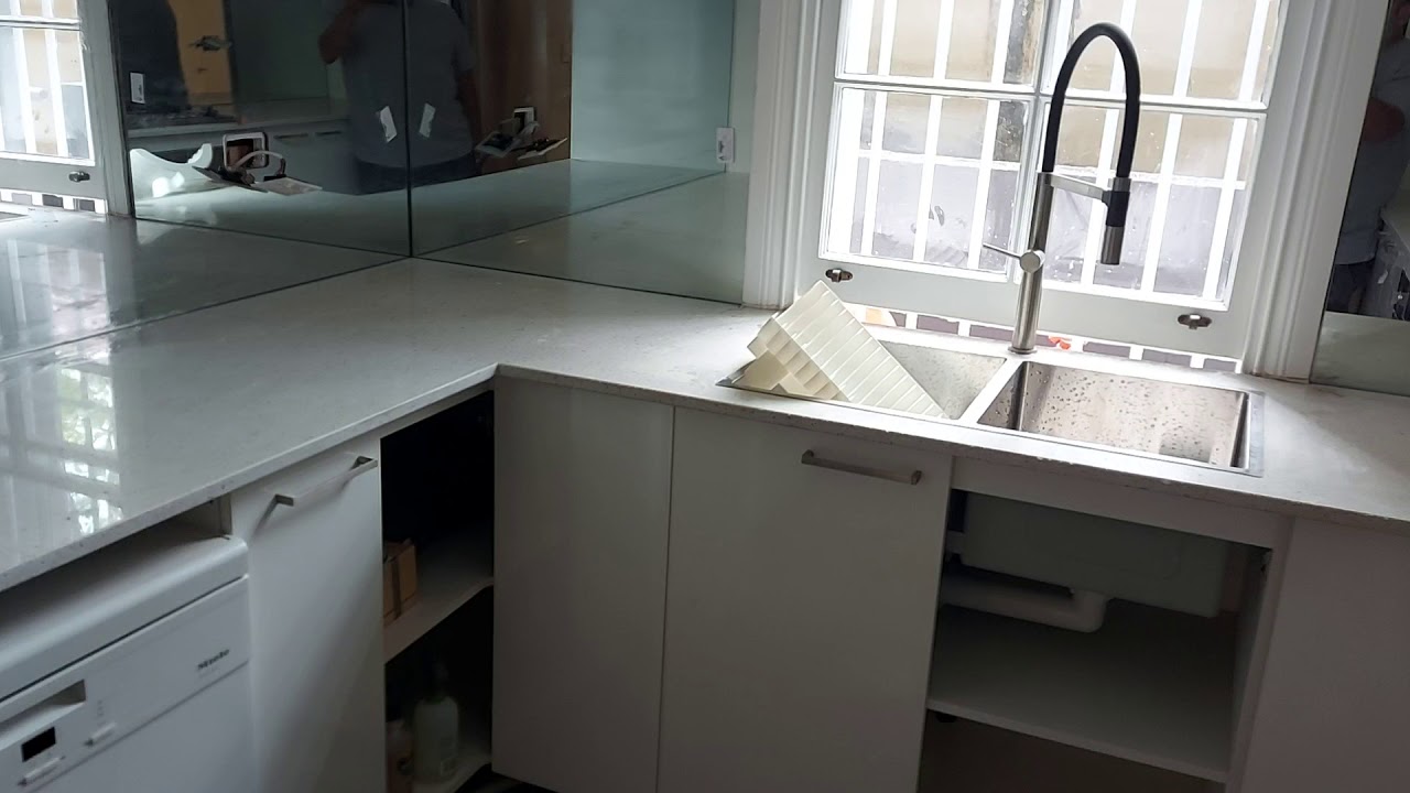 toughened mirror splashback