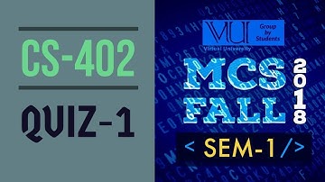 QUIZ-01 CS-402 THEORY OF AUTOMATA MCS FALL-2018