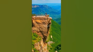 Insane Rockslide Destroys Tourist Bridge! #shortvideo #landslide #disaster