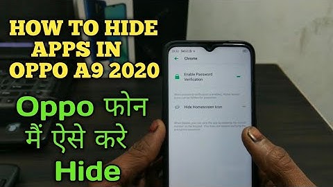 How to hide apps in oppo a9 2020 [HINDI]