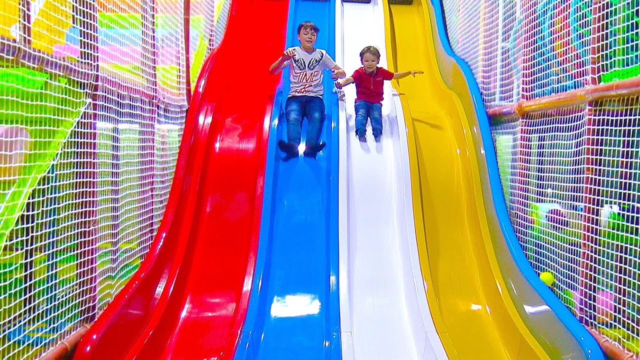 Funny Vlad play Kids Indoor Playground Fun Play Area slides for kids ...