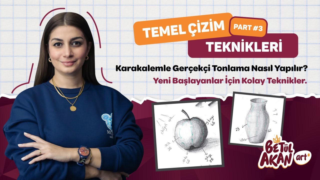 Temel Çizim Teknikleri - Karakalemle Gerçekçi Tonlama Nasıl Yapılır? Kolay Tonlama Teknikleri!
