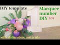 DIY Light Up Marquee number / DIY Mosaic number template