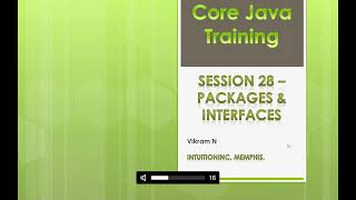 Core Java Training || Packages & Interfaces