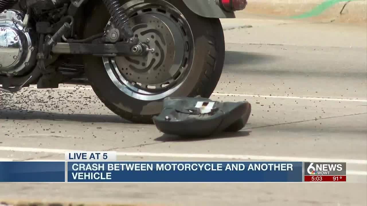 1 seriously injured in motorcycle crash in north Omaha - YouTube