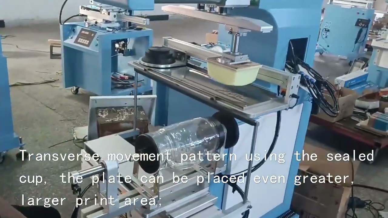 Semi Auto1 Color Rotary Electric Tube Plastic Bottle Container Kettle Pad Printer Printing Machine