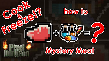 Mystery Meat | how to cook and freeze raw meat | Pixel Dungeon | mexbex