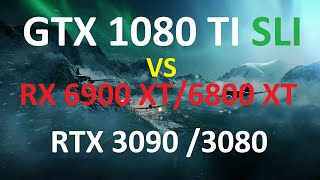 Battlefield V 3840x2160 4K Ultra GTX 1080 TI SLI vs RX 6900 XT vs RTX 3090 (Official AMD Graph)