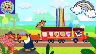 El Tren del Panda Bebé | construir un tren y viajar alrededor del mundo | Vídeo de juego de Babybus screenshot 1